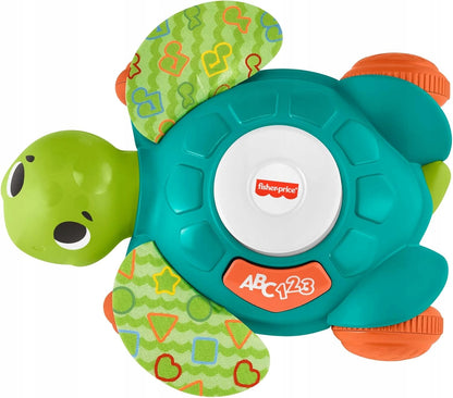 FISHER-PRICE GXK32 interaktywny żółw język francuski zielona zabawka edukacyjna dla dzieci 9 m+