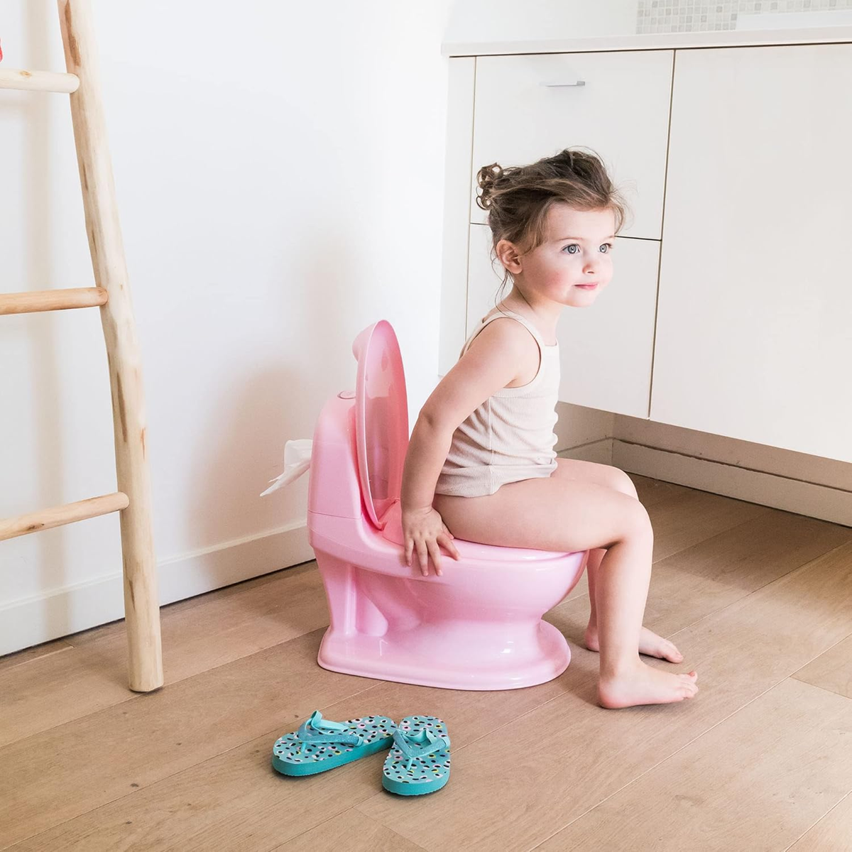 NUBY Dr.Talbots nocnik Moja Pierwsza Toaleta dźwięk, różowy nocnik treningowy dla dziecka