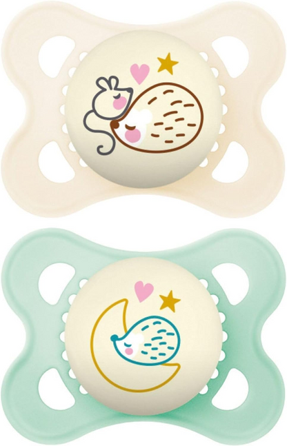 MAM ORIGINAL NIGHT suzetă x2 2-6m fosforescentă