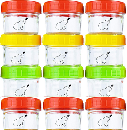 BUDDING BEAR Glasbehälter Gläser 120 ml x 12
