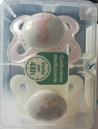 MAM ORIGINAL smoczek uspokajający x2 2-6m KAUCZUK, zestaw 2 smoczków w pudełku sterylizacyjnym
