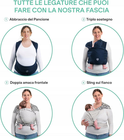KOALA BABYCARE elastická šatka na nosenie max 15 kg