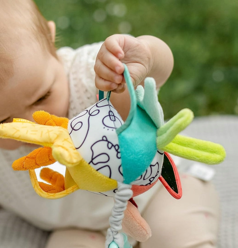 FEHN Dobabydoo colgante con silbato y espejos para cochecito o portabebés 23 cm