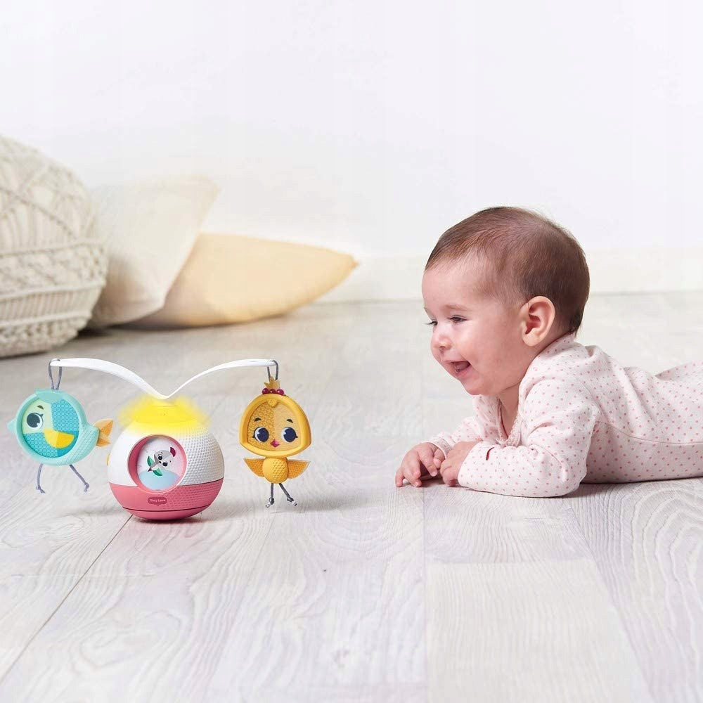 TINY LOVE Princess Tales 2w1 karuzela interaktywna dla niemowląt, wspiera czas na brzuszku, różowa