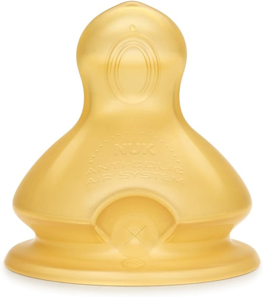 NUK First Choice+ smoczki do butelek x2 M 0-6msc LATEX