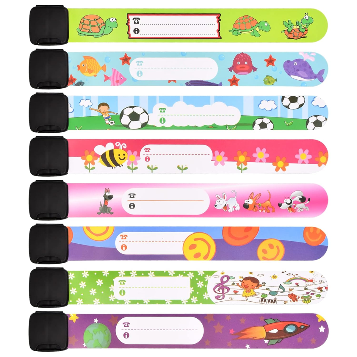 braccialetti SOS impermeabili per bambini 8 pezzi