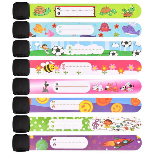 braccialetti SOS impermeabili per bambini 8 pezzi