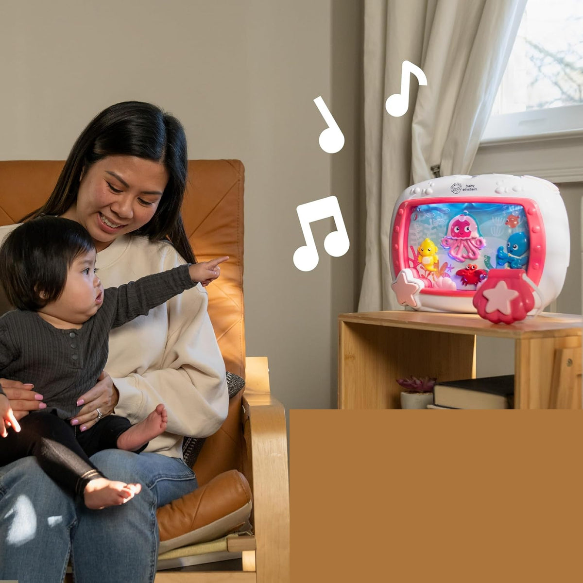 BABY EINSTEIN Sogni marini carillon con luci + telecomando 22 x 29 cm