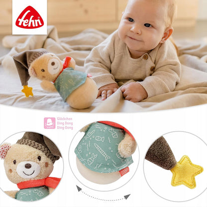 FEHN Miś Bruno wańka WSTAŃKA 14cm grzechotka – zdjęcie produktu 4