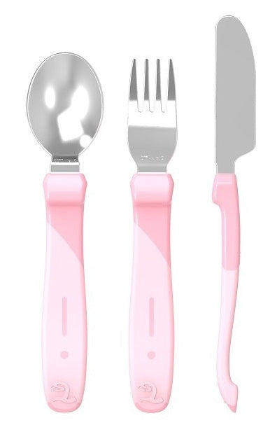 TWISTSHAKE set di posate per imparare a mangiare 12 m+ acciaio inossidabile "O"
