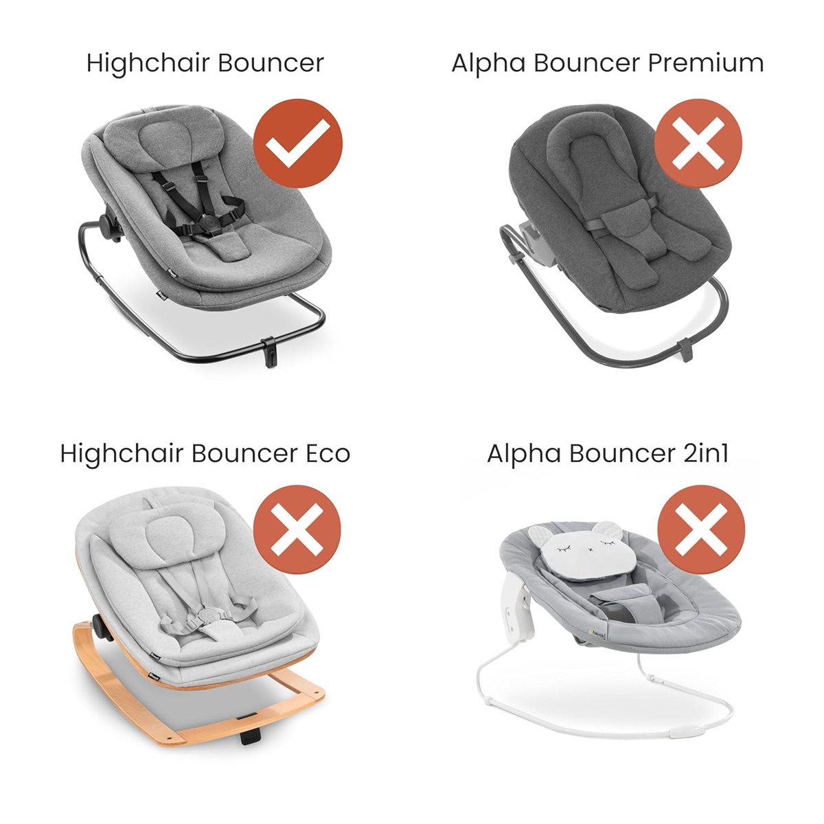 HAUCK bøjle-bue med legetøj til legehvile HIGHCHAIR BOUNCER