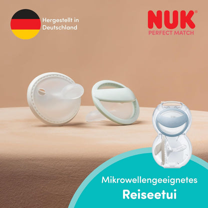 NUK Perfect Match pacifiers 0-6 months 2 pcs. beige/red