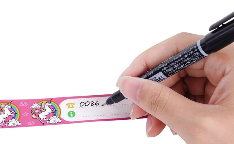 VICLOON braccialetti SOS impermeabili per bambini 8 pezzi + pennarello "O"