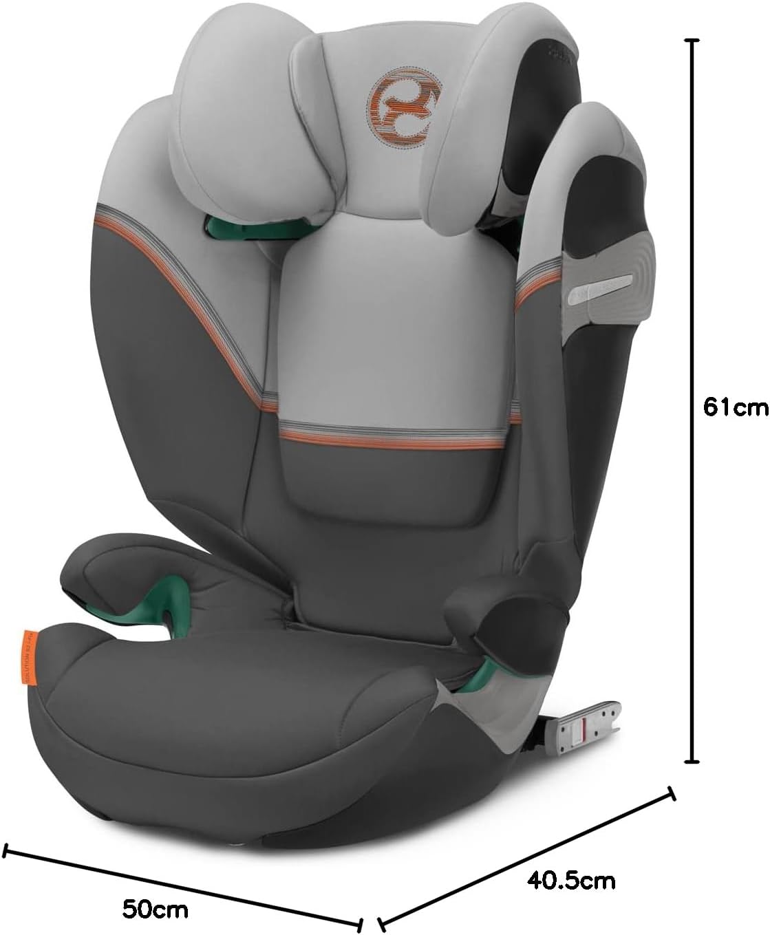 Cybex Solution S2 i-Fix fotelik samochodowy 100-150cm / 15-50kg, regulowany zagłówek, ISOFIX, Lava Grey