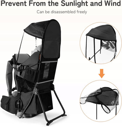 BESREY KRAXE tourist baby carrier with frame and canopy