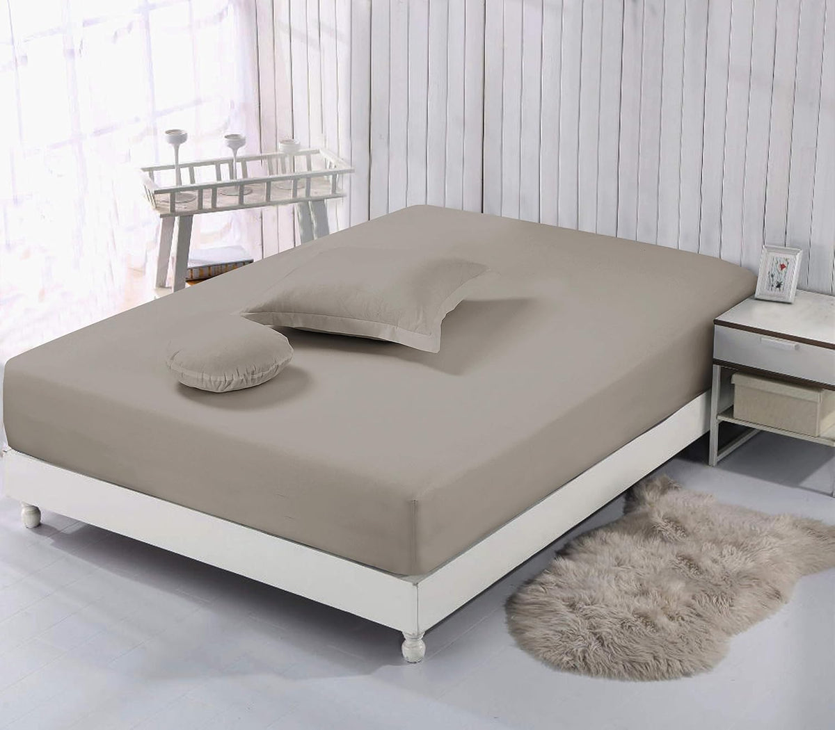 VISION cearșaf cu elastic 200x200 cm