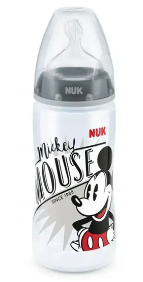NUK First Choice+ Mickey Mouse fles 300 ml 6-18 m speen M