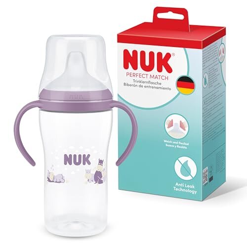 NUK Perfect Match cană de antrenament 260 ml 6+ Hipopotam