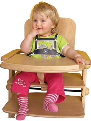 SUNNYBABY szelki pasy bezpieczeństwa do krzesełka do karmienia MIŚ 6 m+