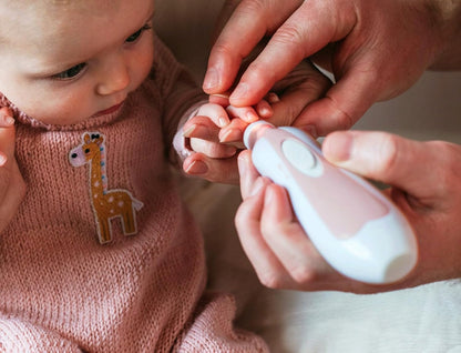 HAAKAA lima eléctrica para uñas con luz 0+ para niños y adultos