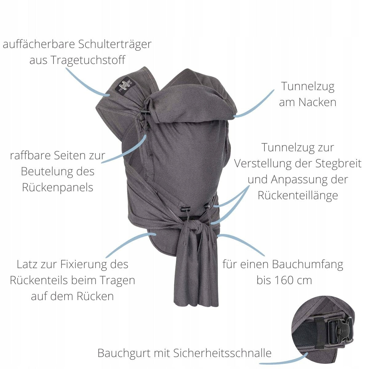 HOPPEDIZ hop-tye buckle nosidełko ergonomiczne 0-30 msc – zdjęcie produktu 8