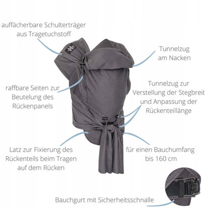 HOPPEDIZ hop-tye buckle nosidełko ergonomiczne 0-30 msc – zdjęcie produktu 8