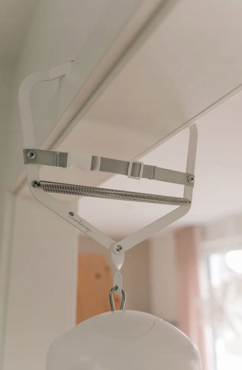 WUNDERWIEGE klamra do kołyski sprężynowej i hamaka dziecięcego 15 kg, biała, metalowa