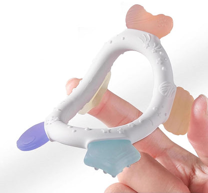 AKOLIK ultra zachte siliconen bijtring masserend 9,5 cm 3 m+
