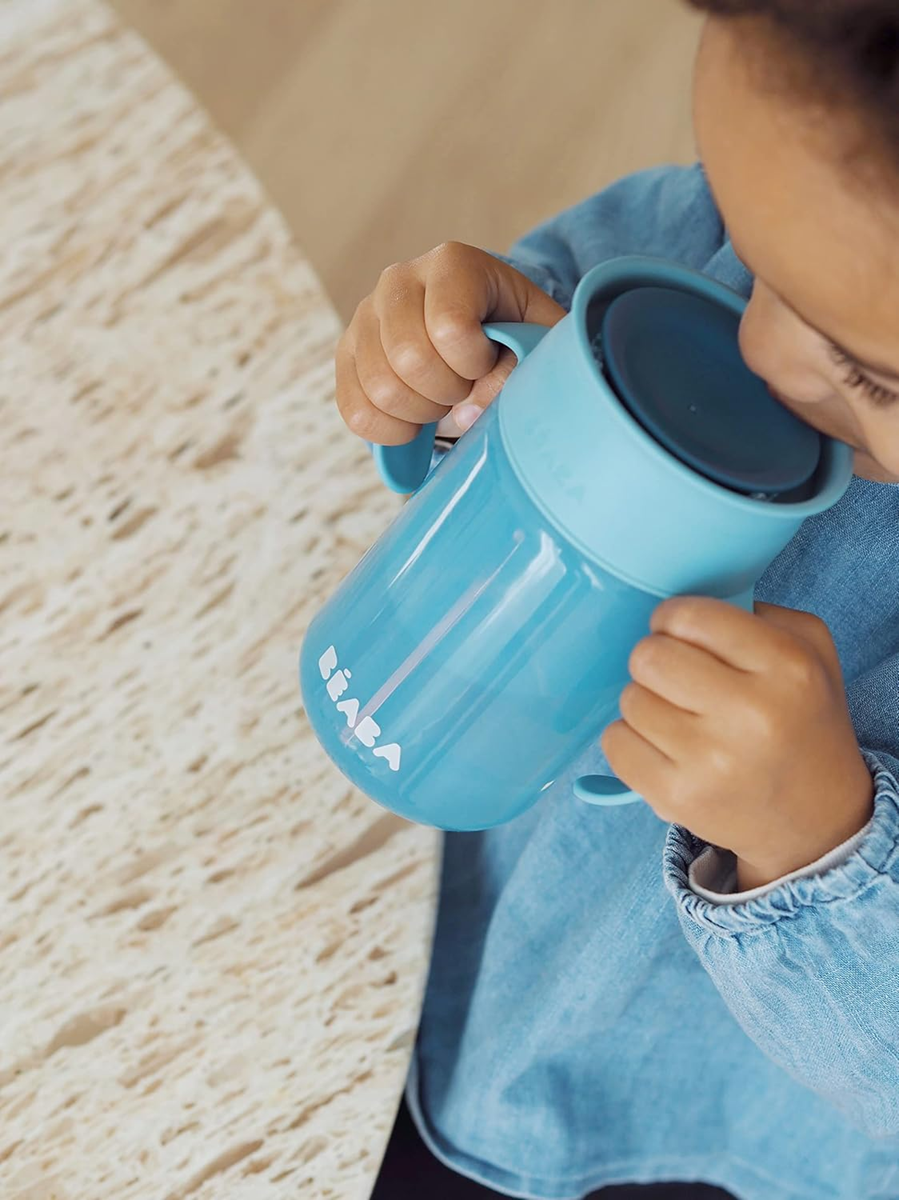 BEABA Gobelet d’apprentissage anti-fuite 360° 340 ml 12 m+