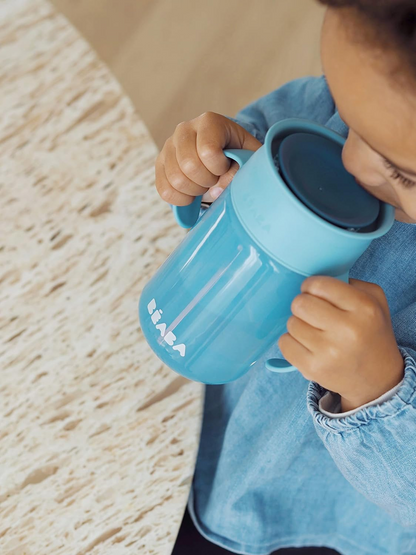 BEABA Gobelet d’apprentissage anti-fuite 360° 340 ml 12 m+