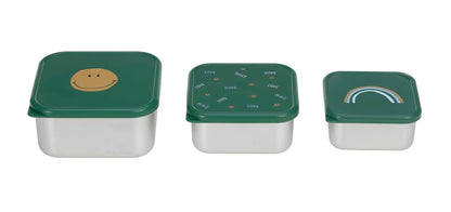 LASSIG Snackbox SCATOLE IN ACCIAIO PER SNACK x3