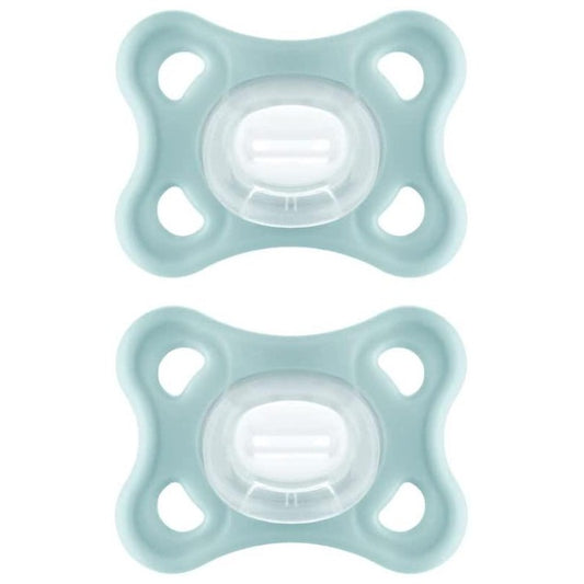 MAM COMFORT smoczek wcześniak noworodek x2 0-6msc, silikonowy zestaw 2 sztuki dla niemowląt
