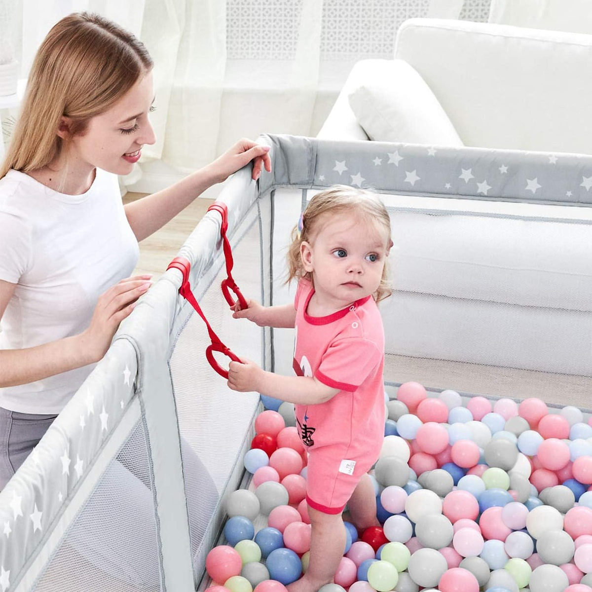 MENG maniglie per lettino che facilitano al bambino di alzarsi 8 pezzi