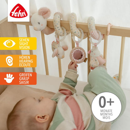 FEHN spirale sospensione per passeggino lettino seggiolino TOPO 35 cm ricamo luminoso