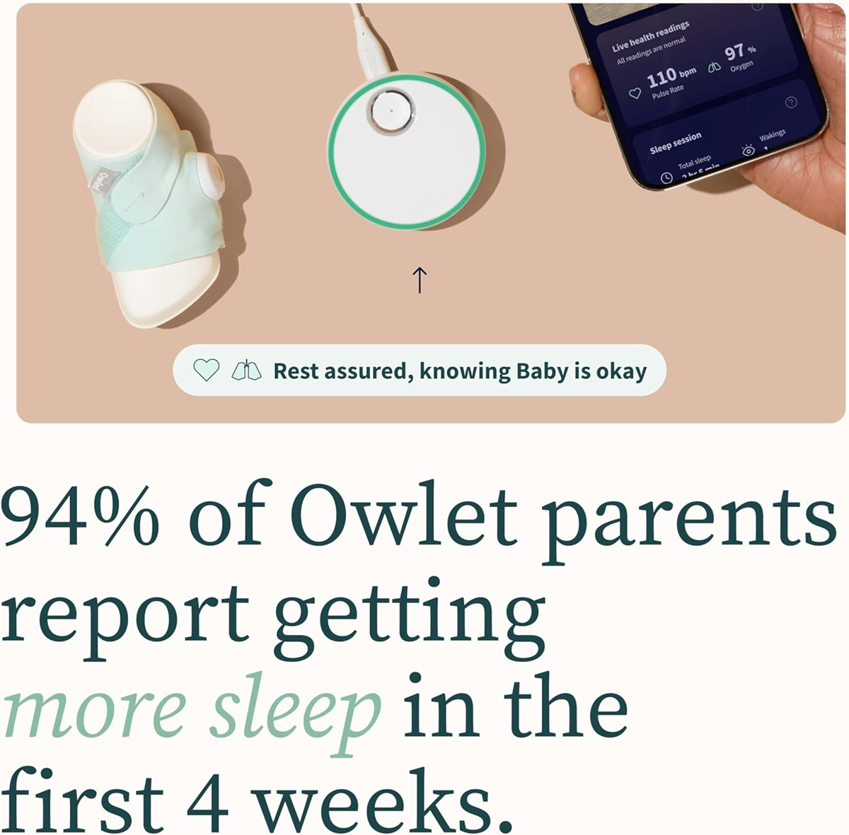 OWLET DREAM SOCK smart oxygen and pulse monitor for infants