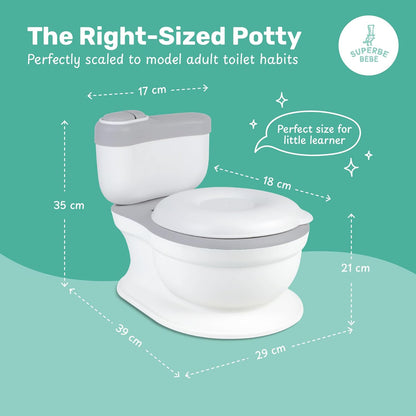 SUPERBE BEBE potje met toiletpapierhouder + GELUID