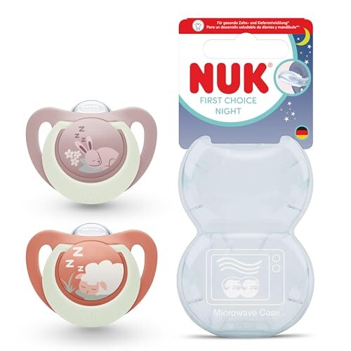 NUK First Choice Night smoczki 6-18m królik i owca 2 szt. – nowy – zdjęcie 1