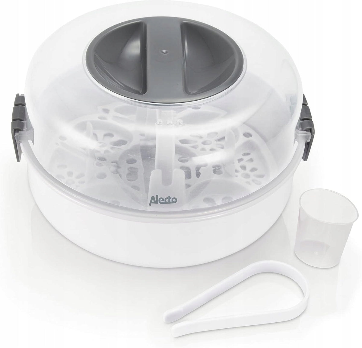 ALECTO BW-04 sterilizzatore a microonde per 4 biberon + pinze e misurino