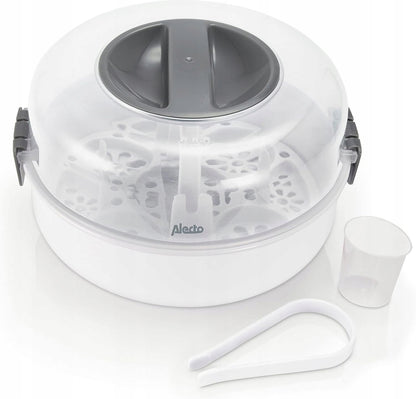 ALECTO BW-04 sterilizzatore a microonde per 4 biberon + pinze e misurino