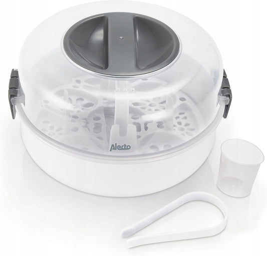 ALECTO BW-04 sterilizzatore a microonde per 4 biberon + pinze e misurino
