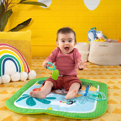 BRIGHT STARTS Easy Breezy tappetino educativo + cuscino e 2 giocattoli 54 x 67 cm