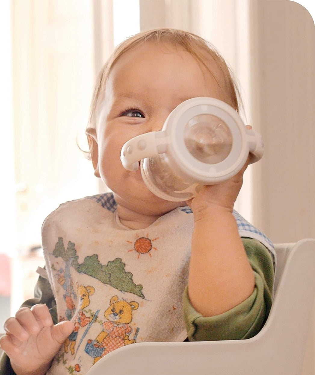 NUK Learner Cup KUBEK 150 ml wskaźnik temperatury, niekapek dla dziecka 6 m+, biały, BPA free