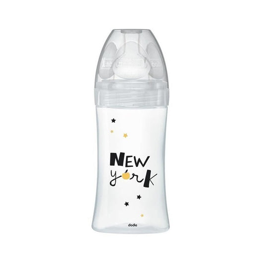 DODIE Sensation+ NEW YORK glasflaske 270 ml 0-6 m sutter 2 medium flow