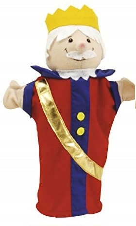 ROBA pluszowa pacynka do odgrywania ról KRÓL 26 cm, kolorowa pacynka króla do teatru lalek dla dzieci