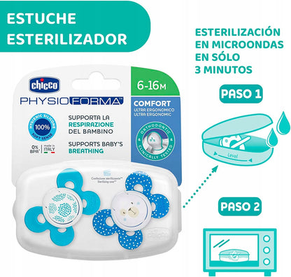 CHICCO PhysioForma COMFORT dudlík x2 6-16m