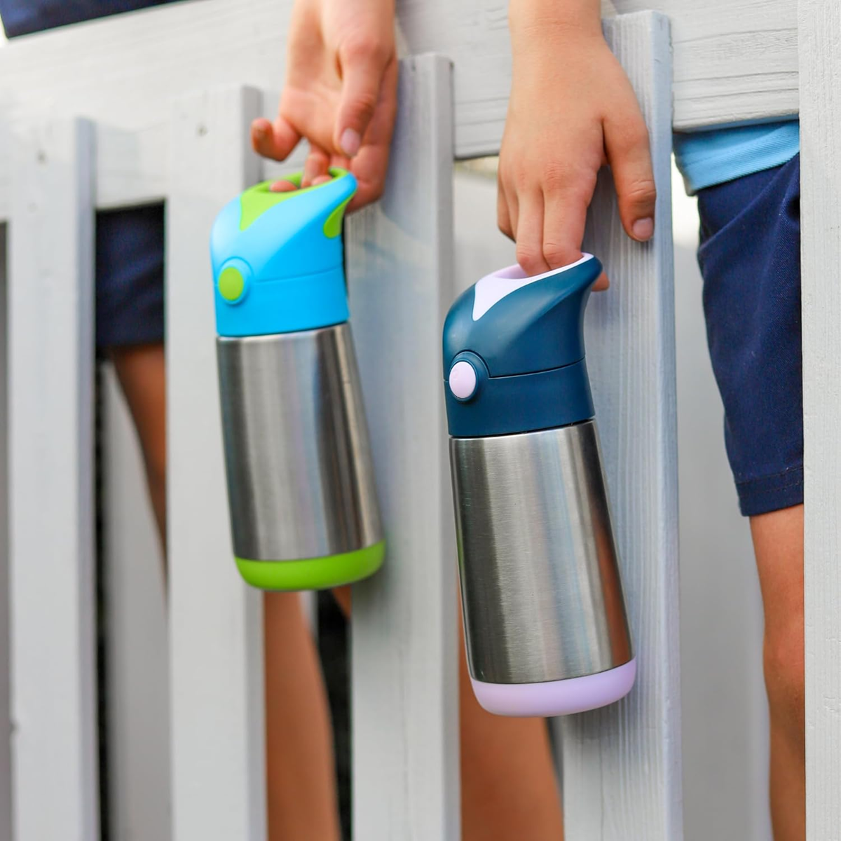 B.BOX stalen thermosfles met glas 350 ml