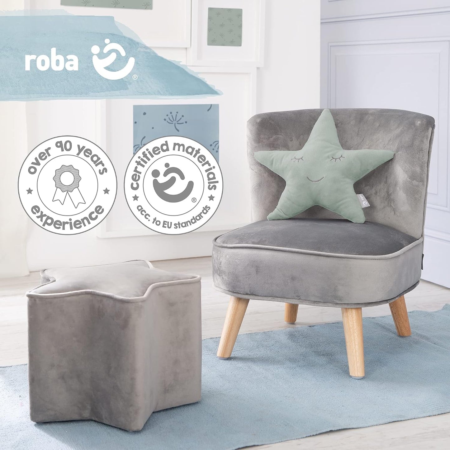 ROBA Style Dekokissen Stern 32x19 cm – Produktbild 4