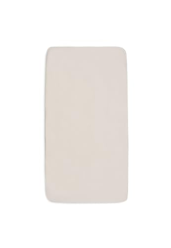 Jollein Jersey prześcieradło z gumką 70/75x140/150 cm, beżowe prześcieradło dziecięce z jerseyu do codziennego użytkowania