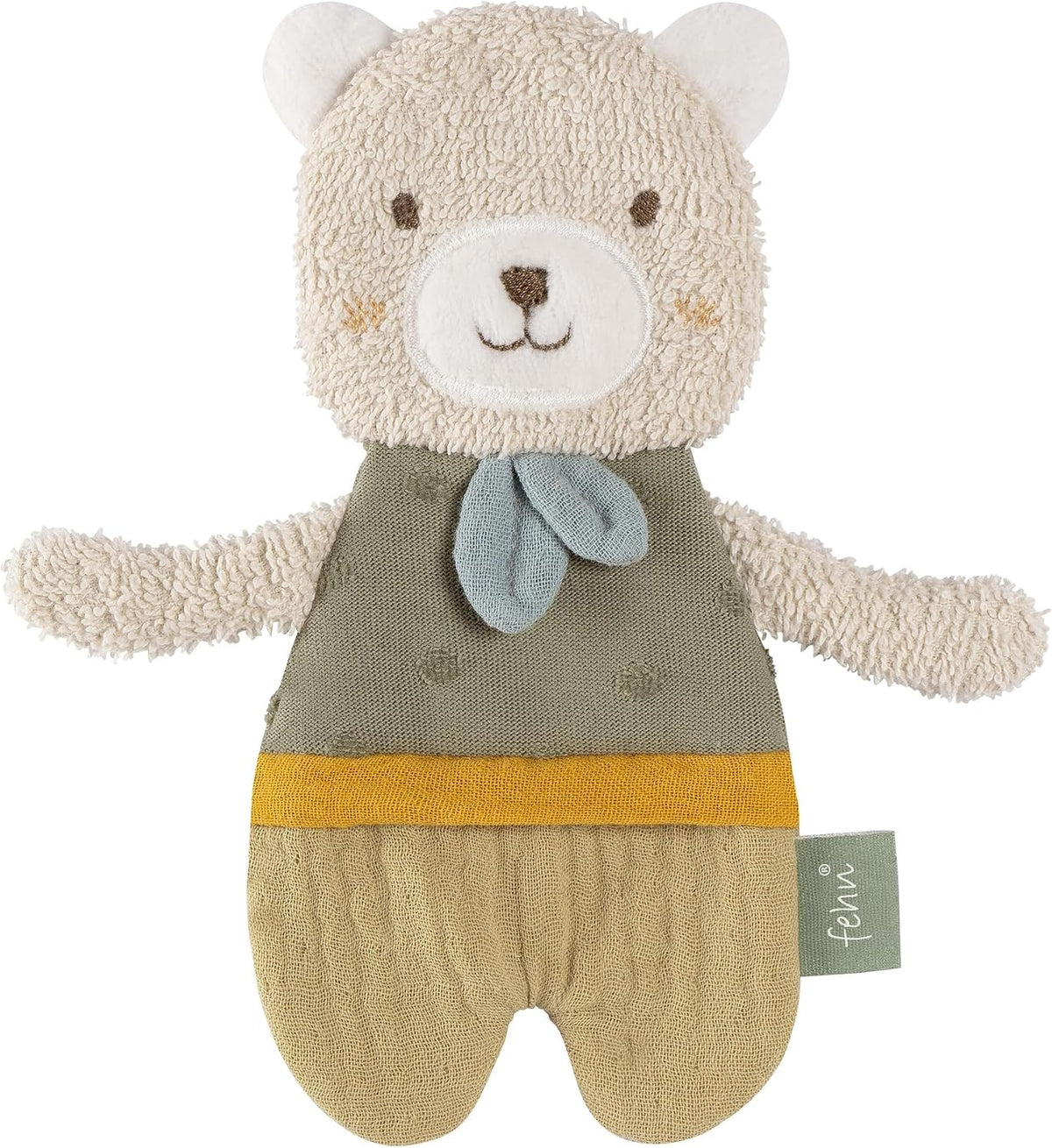 FEHN Natur sonaglio da presa frusciante in cotone biologico ORSO 17 cm