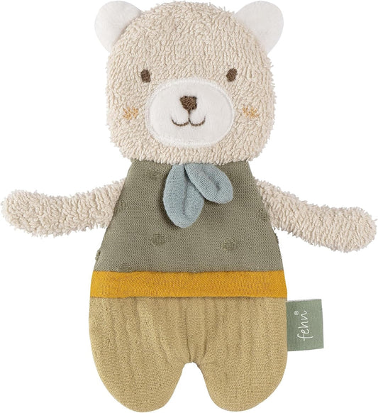 FEHN Natur sonaglio da presa frusciante in cotone biologico ORSO 17 cm